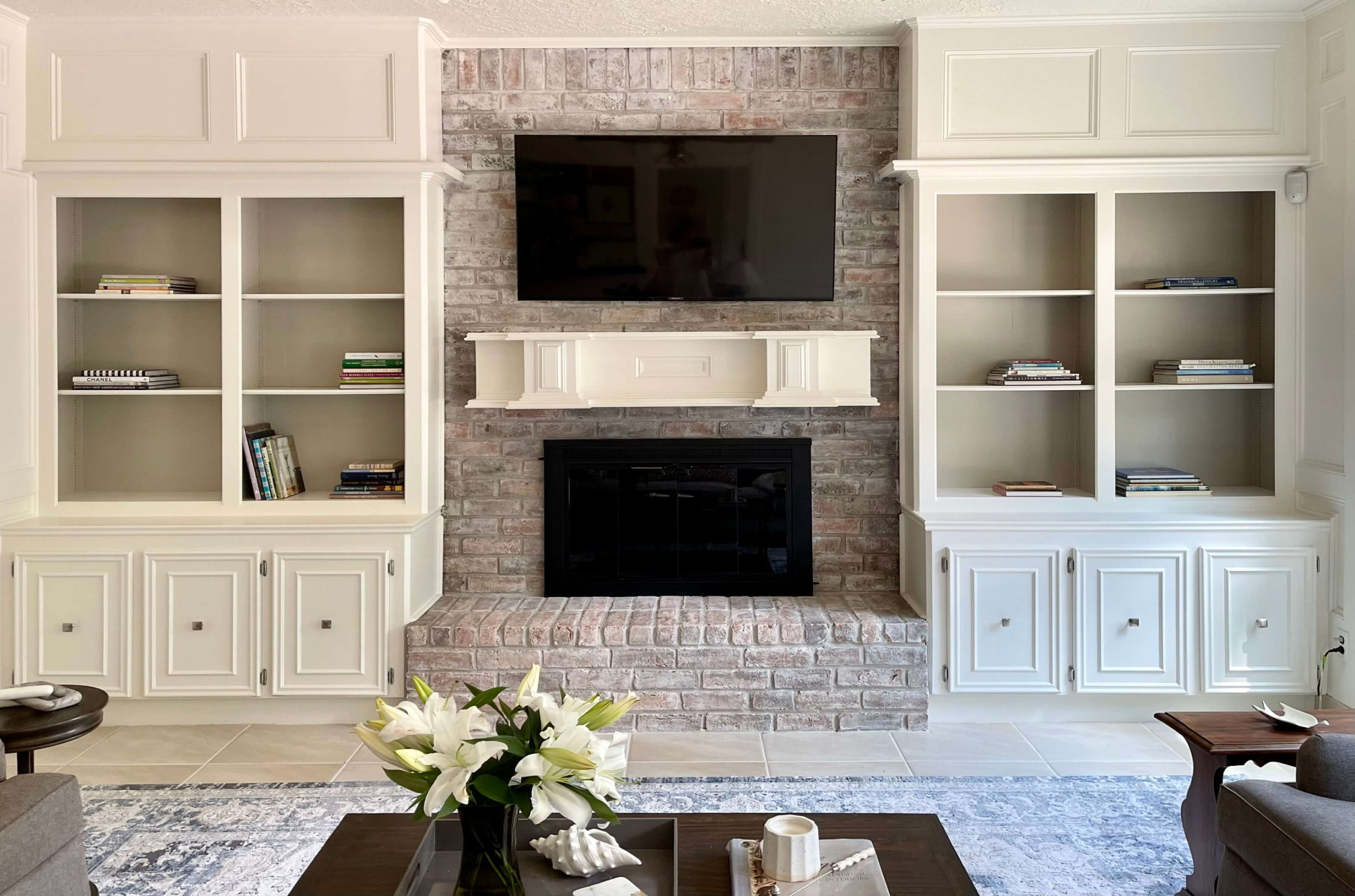 How To Decorate Your Fireplace Wall Built-in Bookshelves — DESIGNED How To Decorate Your Fireplace Wall Built-in Bookshelves — DESIGNED